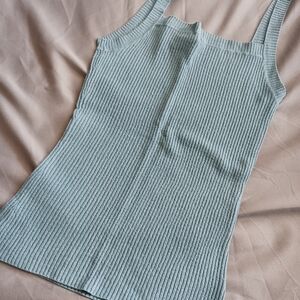 Women's Ribbed Tank Top - Blue